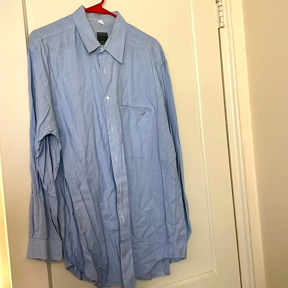 barneys new york blue dress shirt size: 17 1/2